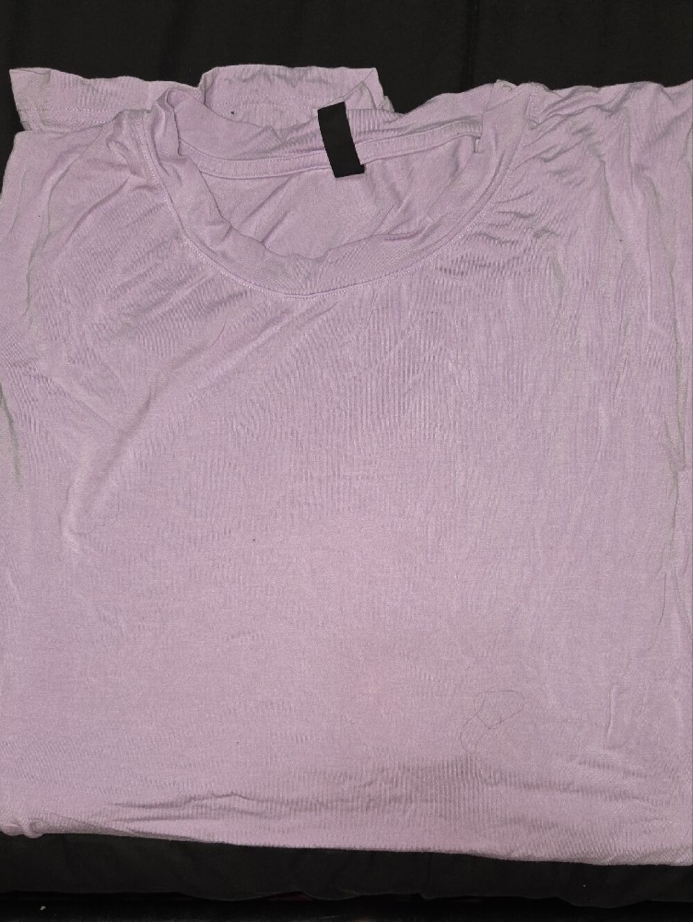 Light Lavender Women's Crew Neck Top - Picture 3 of 3